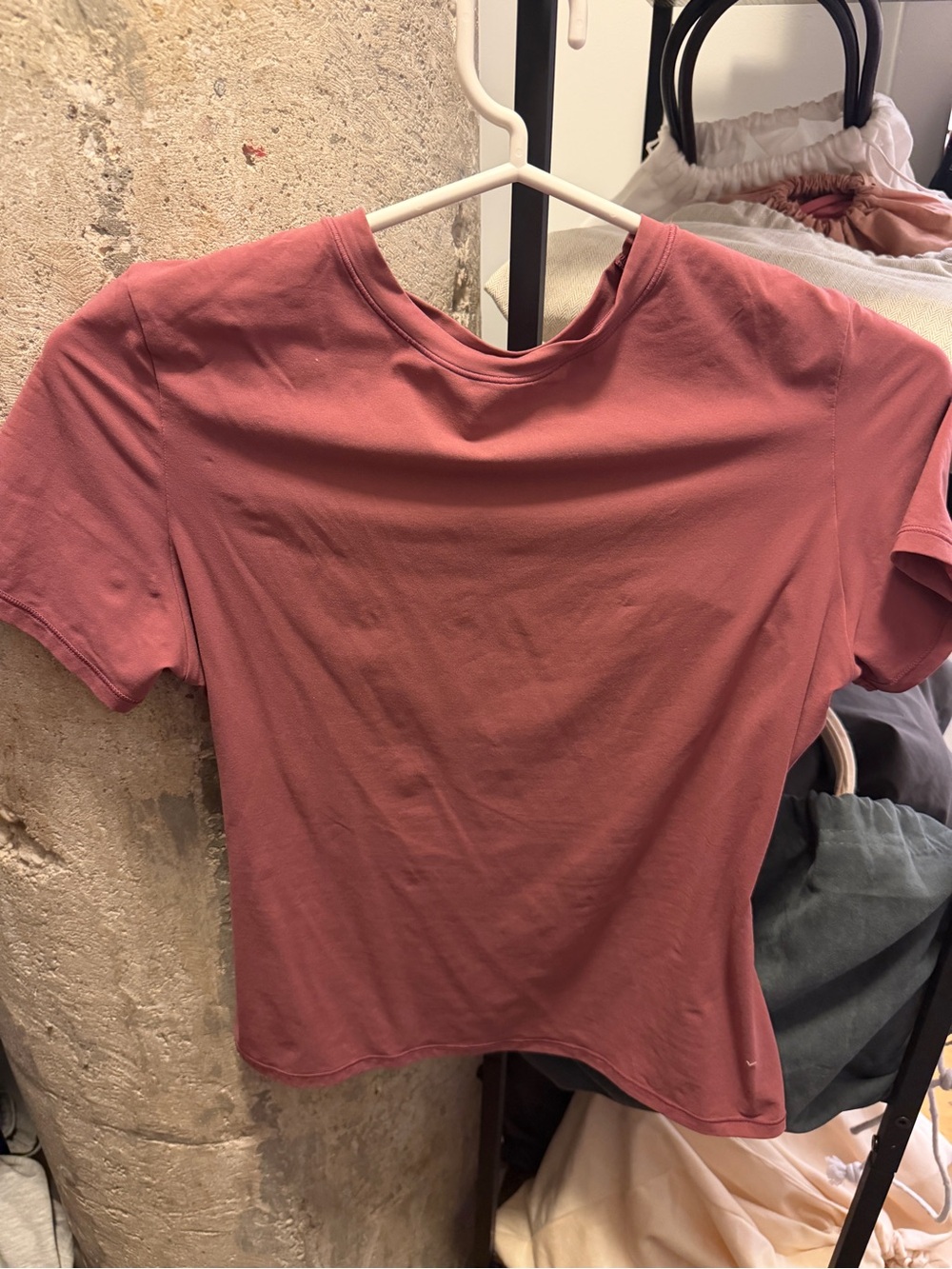 SKIMS Short Sleeve Tee in Dusty Rose